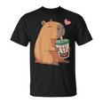 かわいい カピバラ ドリンク バブルティー カワイイ Capy Lover キッズ ガールズ Tシャツ