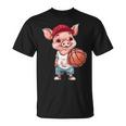 かわいいバスケットボールブタ Tシャツ