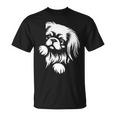 かわいいペキニーズのぞき見犬のグラフィック デザイン Tシャツ