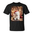 かわいい子犬の動物のクリスマス–サモエド犬のグラフィック Tシャツ
