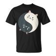かわいい猫と一緒に陰陽師のサイン I Karma Yoga Cat Tシャツ