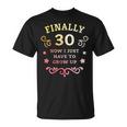 ついに30歳になった今は大人になるしかない ヴィンテージ 30歳の誕生日 Tシャツ