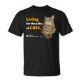ねこのために生きてる 猫 かわいい キジトラ猫 Cat Tシャツ
