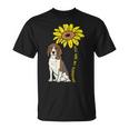 ひまわり サンシャイン ビーグル 動物 ペット ハウンド 犬 恋人 ギフト Tシャツ
