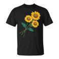 ひまわりの花束 春のフローラルガーデン 黄色の花 Tシャツ