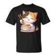わがまま猫 ねこ ラーメン好き かわいい おもしろ マンガ Tシャツ