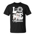 アイ・ラブ・マルチーズ・ドッグ・オーナー・ファニー・ポー・プリント・サンフラワー・ラバー Tシャツ