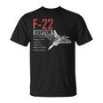 アメリカ航空機ステルス戦闘機 F22 ラプター Tシャツ