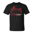 イタリアのクラシックスポーツカーイタリアンスタイルの自動車デザイン Tシャツ