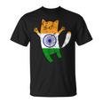 インド国旗 インド猫 Tシャツ