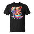イースターエッグのかわいい赤ちゃん豚の漫画アート。 Tシャツ