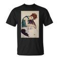 エゴン・シーレ作「膝を曲げた座る女」1917 Tシャツ