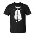 オーボエで遊ぶサングラスをかけた猫 Tシャツ