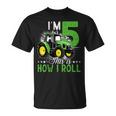 キッズ I Am 5 This Is How I Roll One Years Old Tractor 5歳の誕生日 Tシャツ