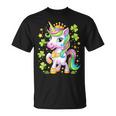 キュート レプリコーン ユニコーン シャムロック 聖パトリックデー ガールズ キッズ Tシャツ