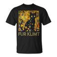 クリムト絵画の黒猫、猫好き、アーティスト美術学生 Tシャツ