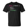 コンピュータサイエンスのpythonプログラマはコードの睡眠を食べます Tシャツ