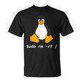 コンピューター -Udo Rm -Rf Tux Linux ペンギン プログラマー Tシャツ