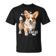 コーギー 天使 子犬 水彩 Tシャツ