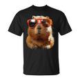 サングラスをかけたカピバラ Be Capy カピバラ げっ歯類 Capybara Tシャツ