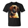 サングラスをかけたラブラドール・レトリバー 愛犬ラブラドール Tシャツ