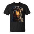 サングラスをかけたロットワイラー 愛犬自慢のロットワイラー Tシャツ