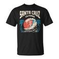 サンタクルーズ カリフォルニア サーフィン スケルトンデザイン サーファー向け Tシャツ