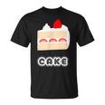 ショートケーキ『スイーツ ポップ』苺 イチゴのケーキ お菓子 おやつ 面白い かわいい Tシャツ