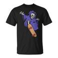スケボーに乗る骸骨 スケーター ハロウィン Tシャツ