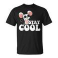 ステイ クール オーサム マウス ウェアリング サングラス 動物 ネズミ Tシャツ