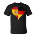 スペインとドイツのハーフaのかっこいい国旗 スペイン ドイツの国旗 Pain German Flag Tシャツ