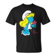 スマーフ スマーフェット キャラクター 花 咲く スマーフィー ファン Tシャツ