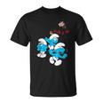 スマーフグループ スマーフ ガーガメル 魅惑のブルーフレンズのファン Tシャツ