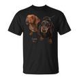 ダックスフントシャツ Weiner Dog Mom Dad Love Doxie Puppy キュート Tシャツ