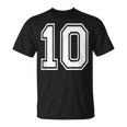ナンバー10 誕生日ギフト スポーツ選手 チーム番号入りジャージ Tシャツ