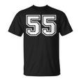 ナンバー55 スポーツジャージ ラッキーお気に入り番号 Tシャツ