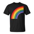 ハーフレインボー Roygbiv カラフルラッキーレインボー Tシャツ