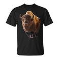 バイソン ヨーロッパバイソン 野牛 アメリカバイソン アメリカンバッファロー Tシャツ