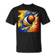 バスケットボール チーム スポーツ カラフル ボール バスケットボール愛好家 Tシャツ