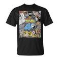バック・トゥ・ザ・フューチャー 40周年記念ステッカー コラージュ Tシャツ