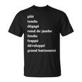 バレエダンサー用語 ダンス用語 Tシャツ