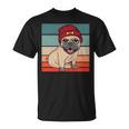 パグ ビーニー 赤骨かわいい遊び心のある幸せなスタイリッシュな動物ペット 長袖tシャツ Tシャツ