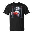 パンダ 懸垂 トレーナー ジム フィットネス ワークアウト トレーニング Tシャツ