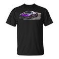 パープル C8 ドライブウェイ スー レースカー マッスルカー スポーツカー C8 Tシャツ