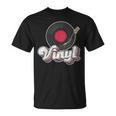 ビニールレコードプレーヤー I ターンテーブルプレーヤー I レトロ音楽 Tシャツ