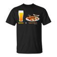 ビールとやきとりとねこ ビール 焼き鳥 猫 Tシャツ