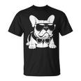 ファニーフレンチブルドッグ サングラス付き フレンチブルドッグ Tシャツ