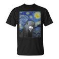 ファン・ゴッホの星月夜鳩のミームペインティング Tシャツ