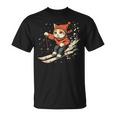 フリースタイルスキーヤー猫 フリースタイルスキー Tシャツ