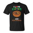 ブラジル料理 ブラジル国旗 I Love Brazil And Feijoada Tシャツ